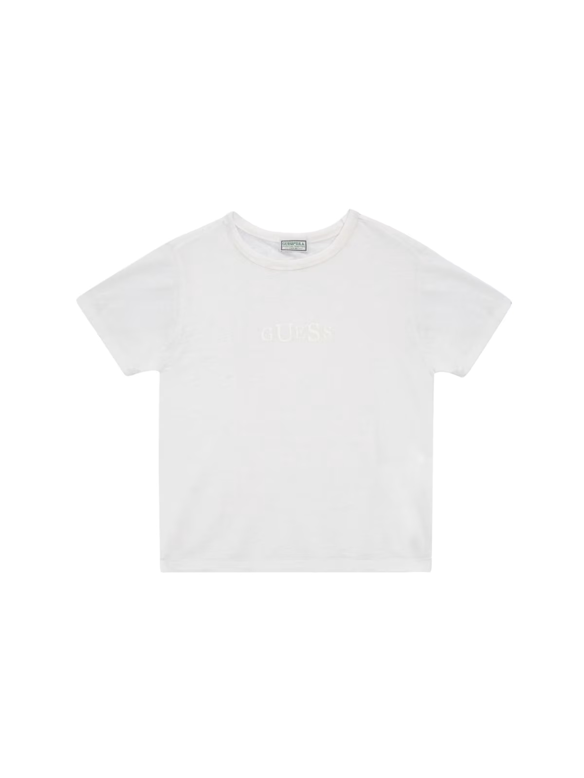 classic logo baby tee - White