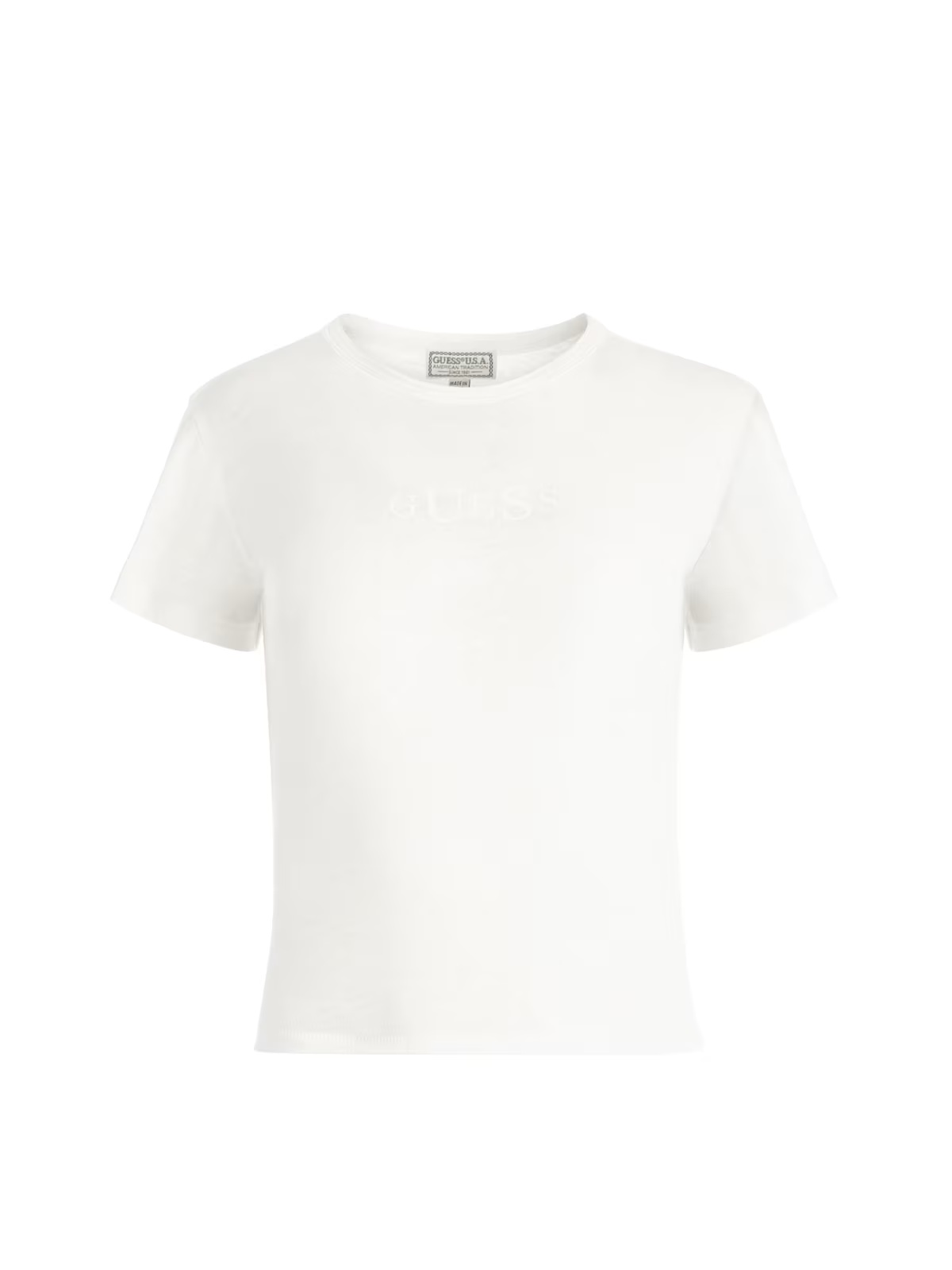 classic logo baby tee - White