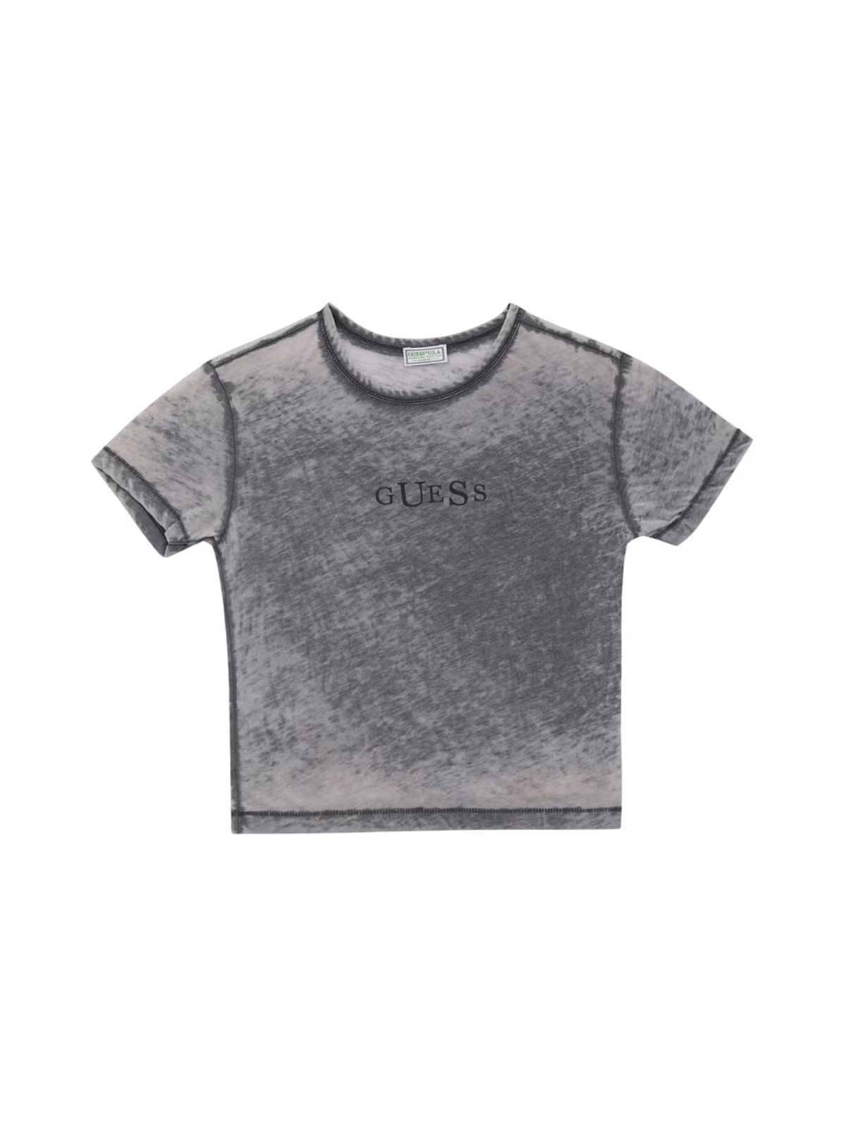 classic logo baby tee - Black