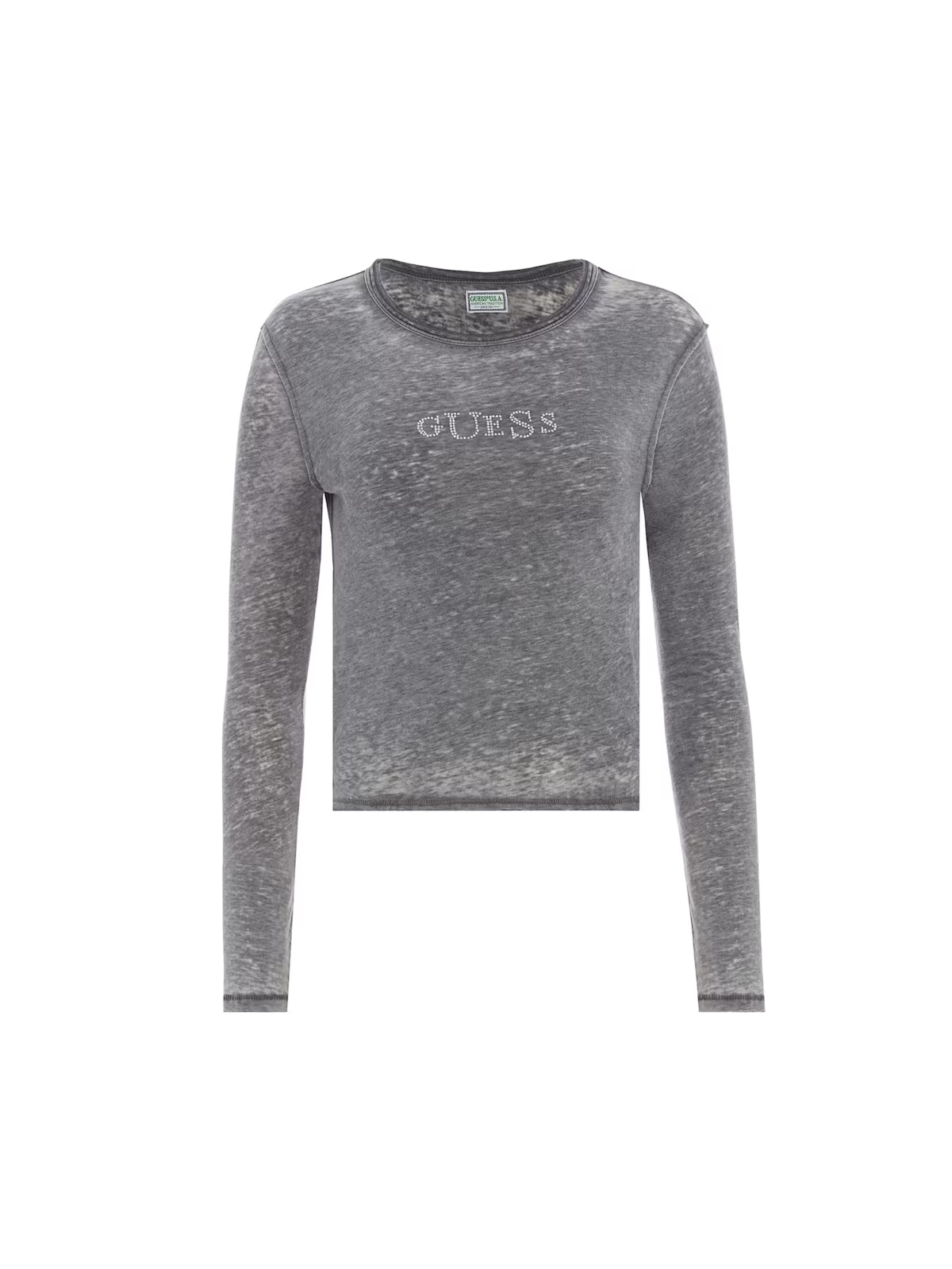 long-sleeve stretch tee - Black