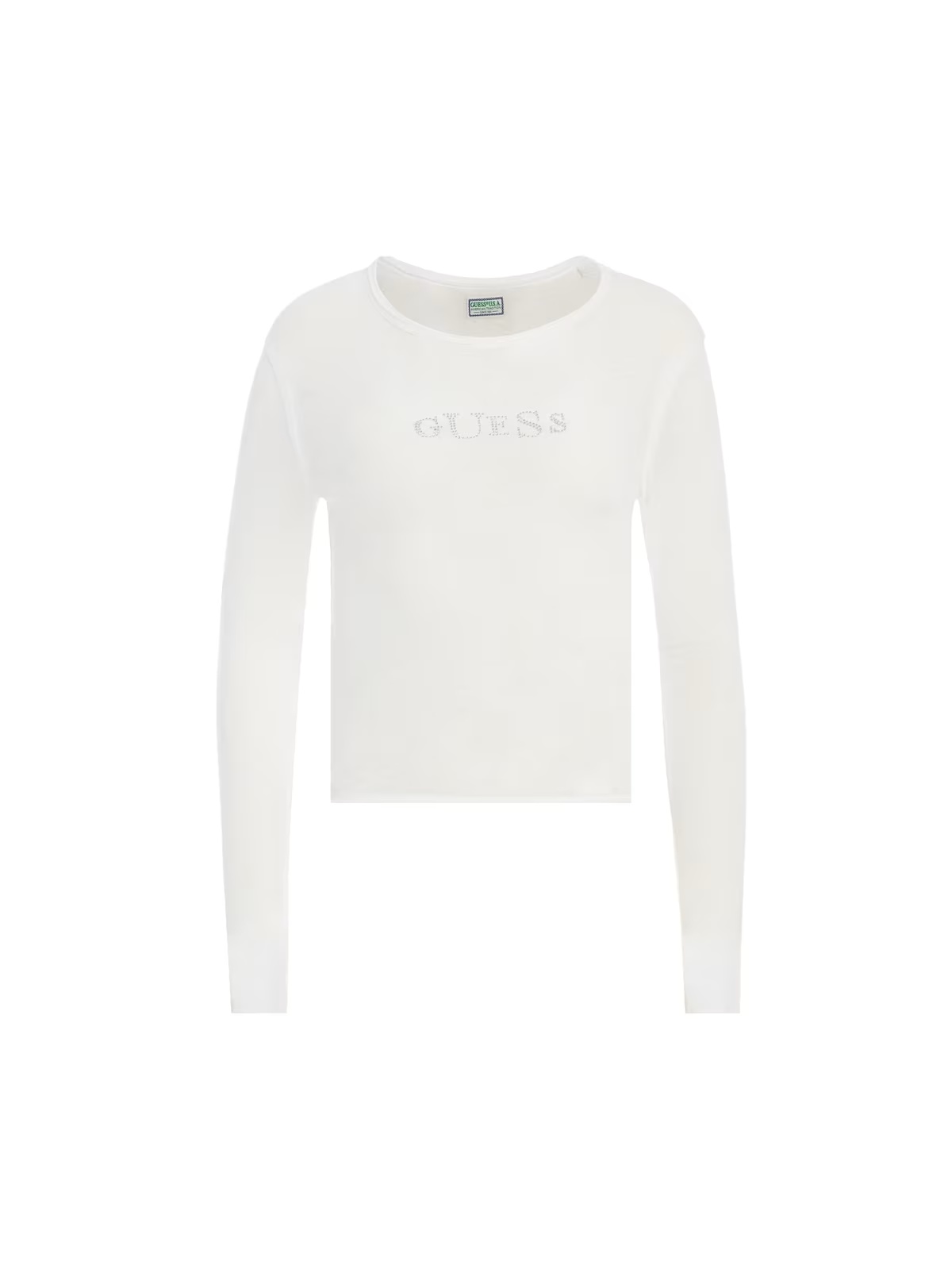 long-sleeve stretch tee - White