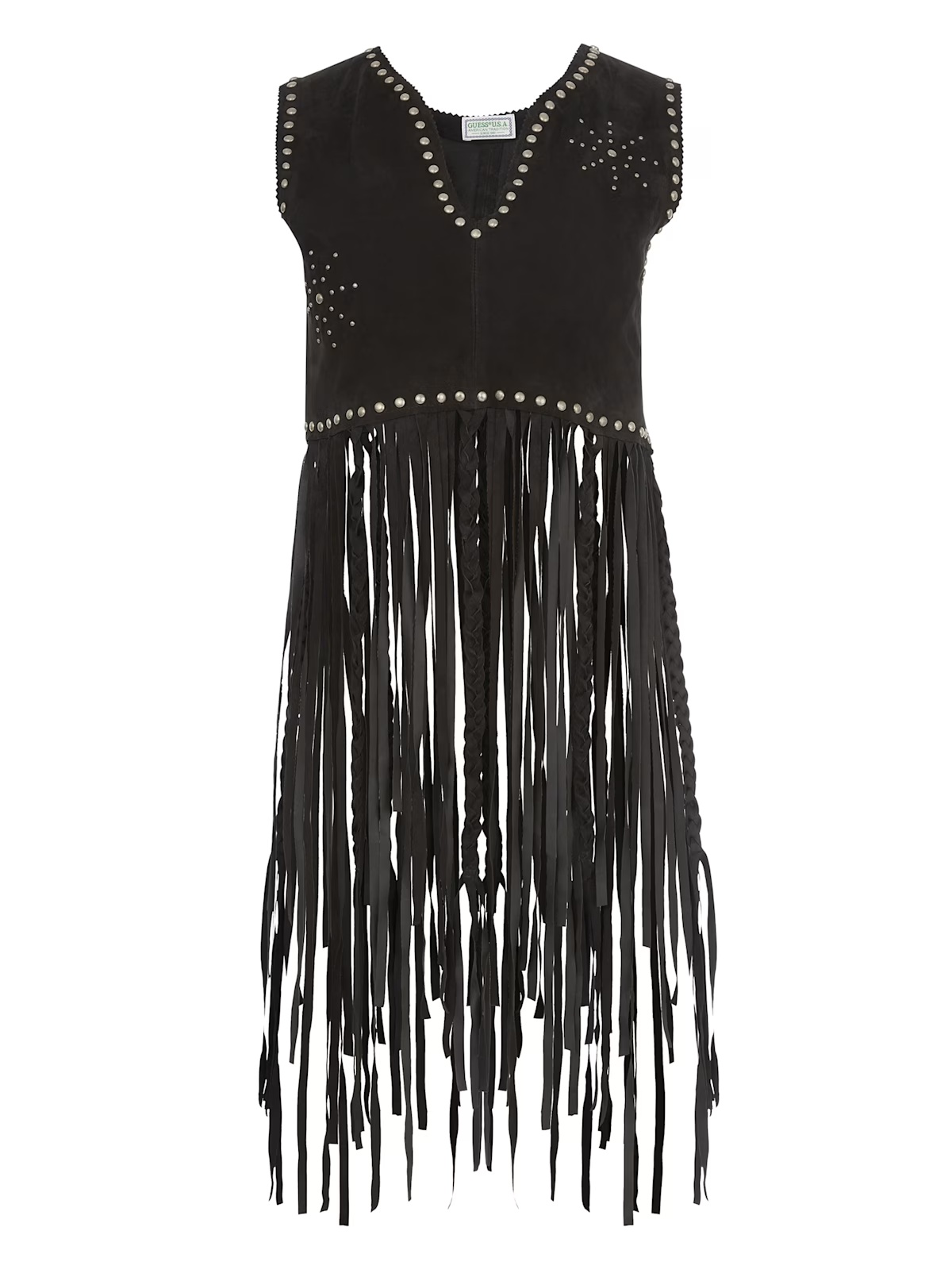 fringe vest - Black