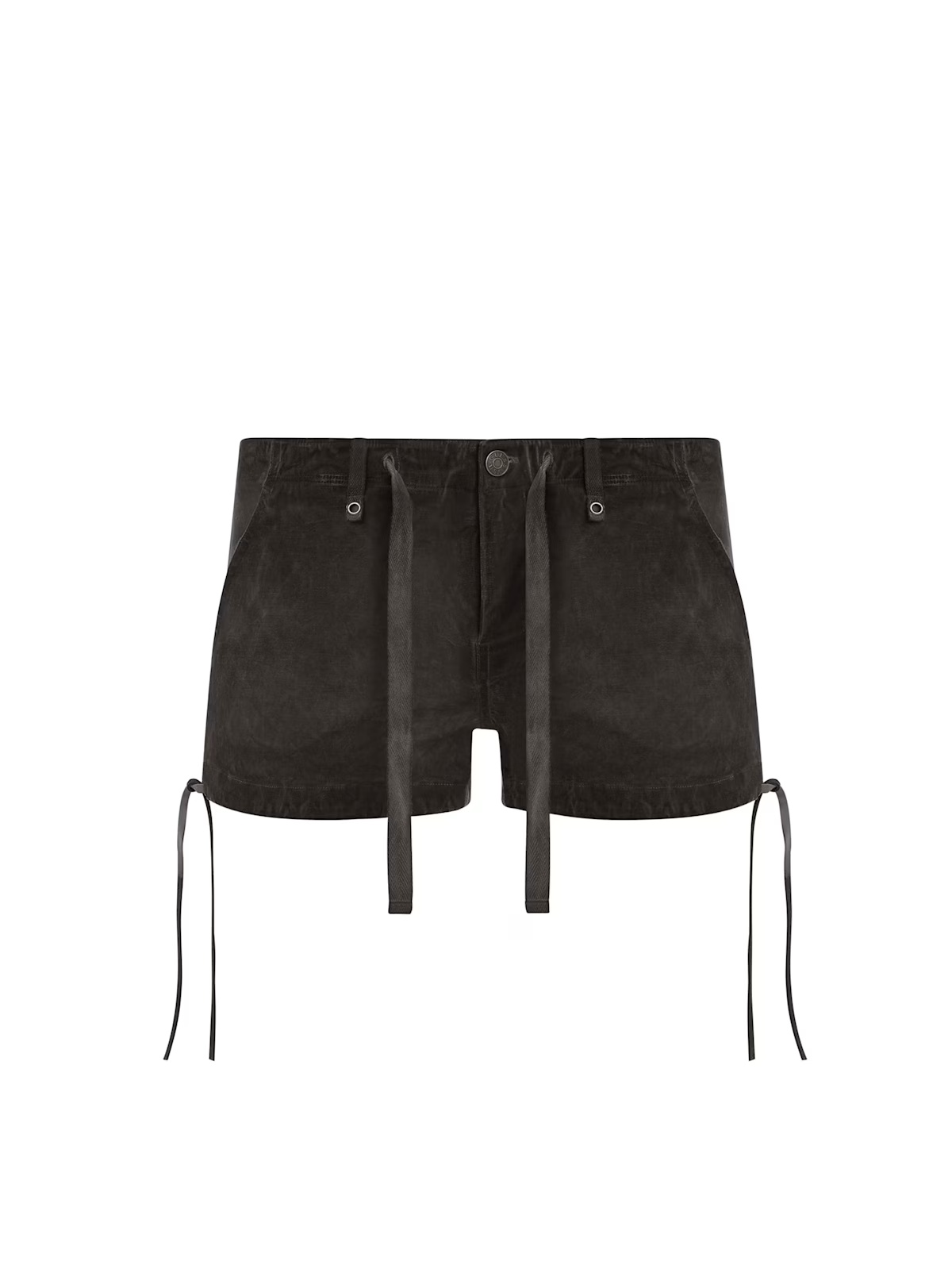Washed Canvas Shorts - Black