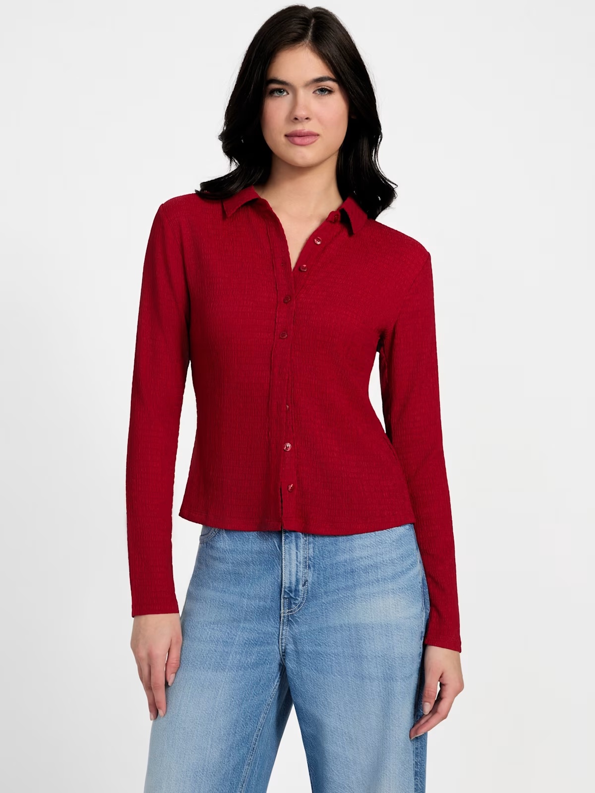 Tessa Smocked Top - Red