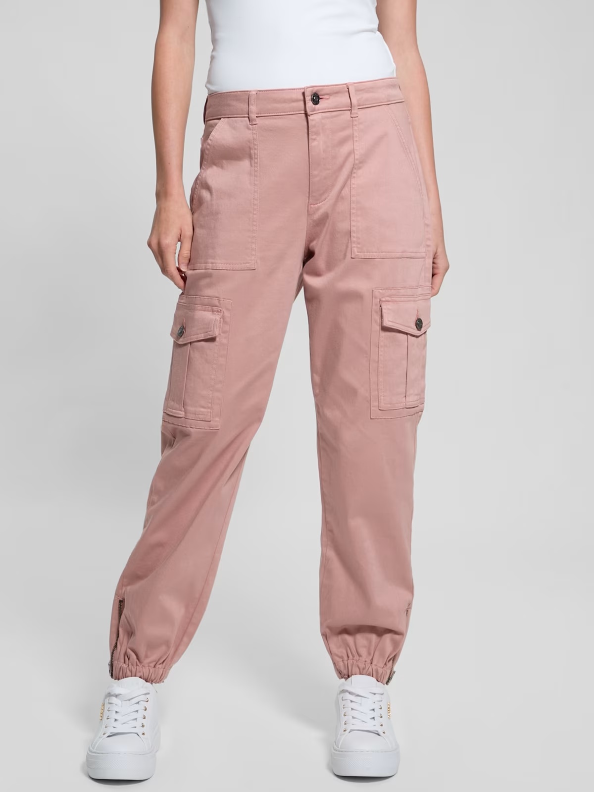 Juno Cargo Joggers - Pink