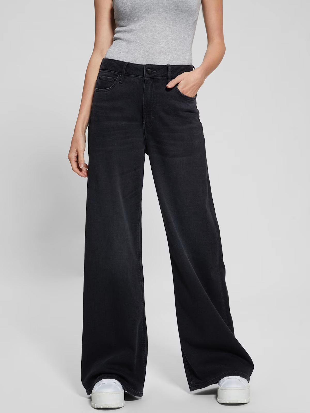 Eco Bellflower Wide Leg Jeans - Black