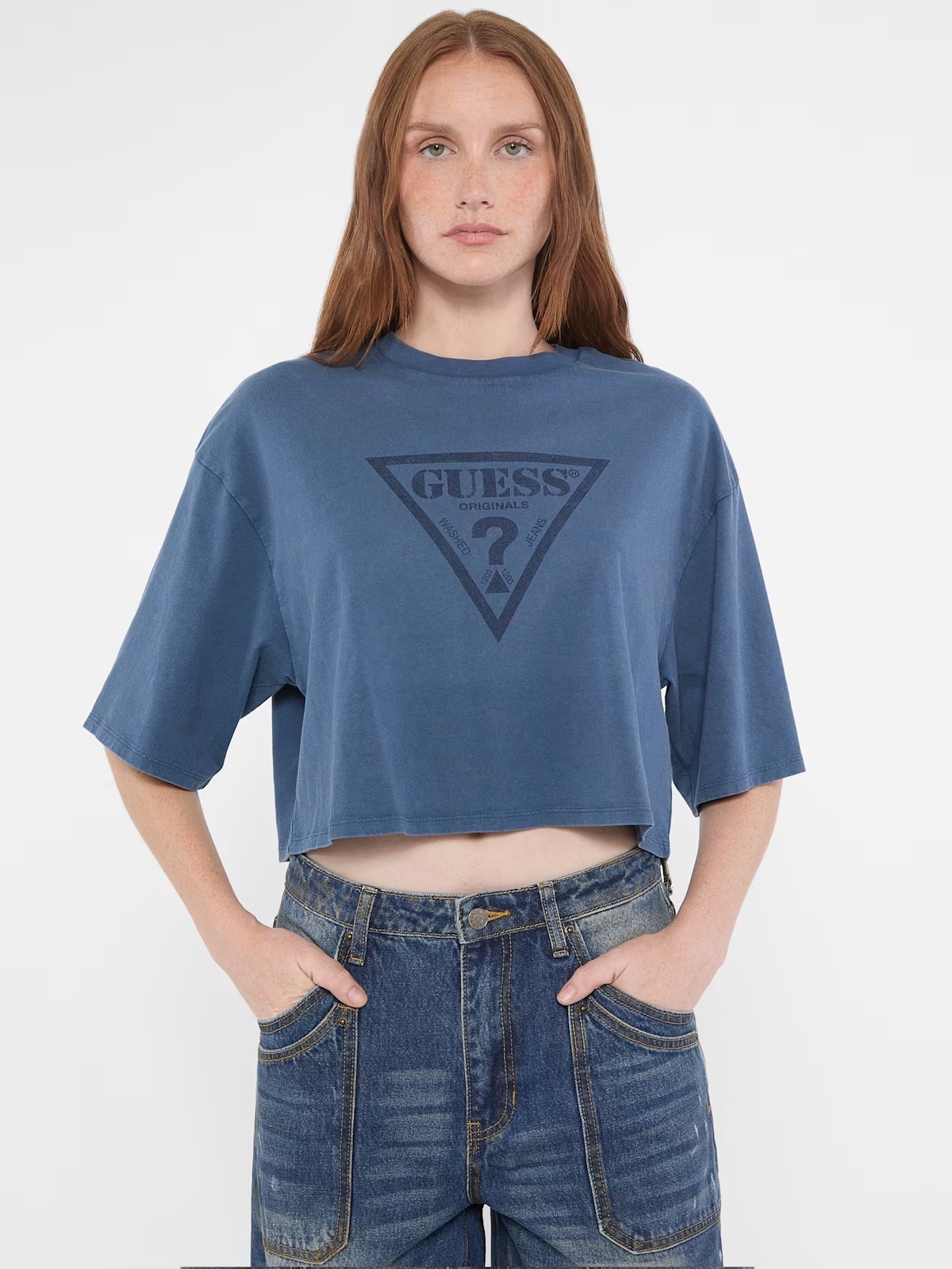 GUESS Originals Baggy Triangle Tee - Blue