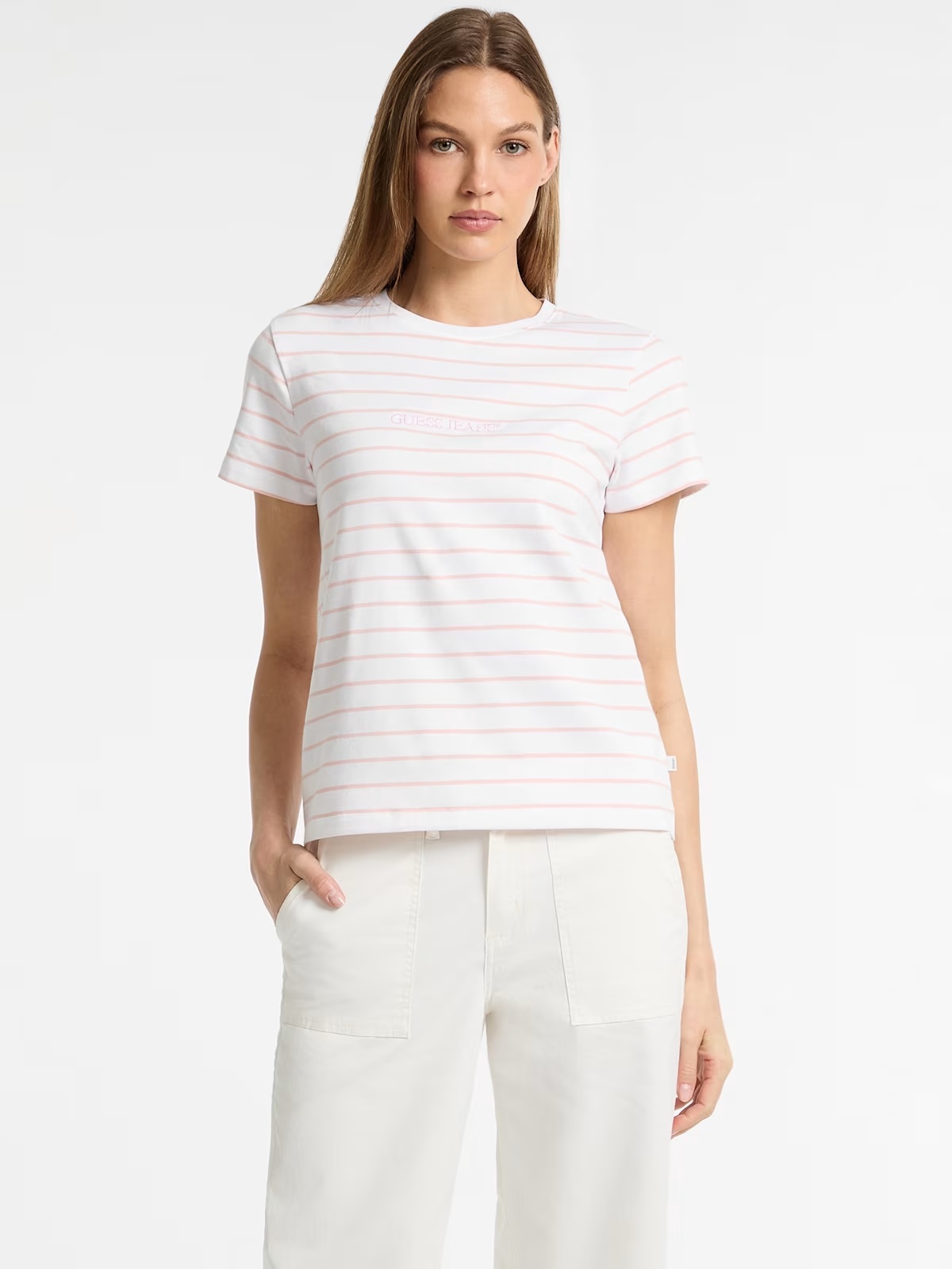 Classic Embroidered Logo Striped Tee - MultipleColors