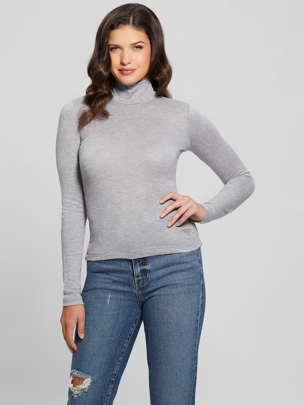 Eco Anita Turtleneck Top - Gray