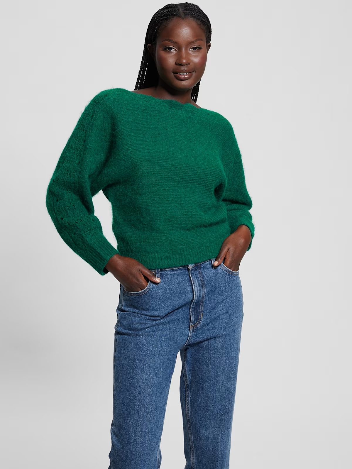 Malorie Dolman Sweater - Green