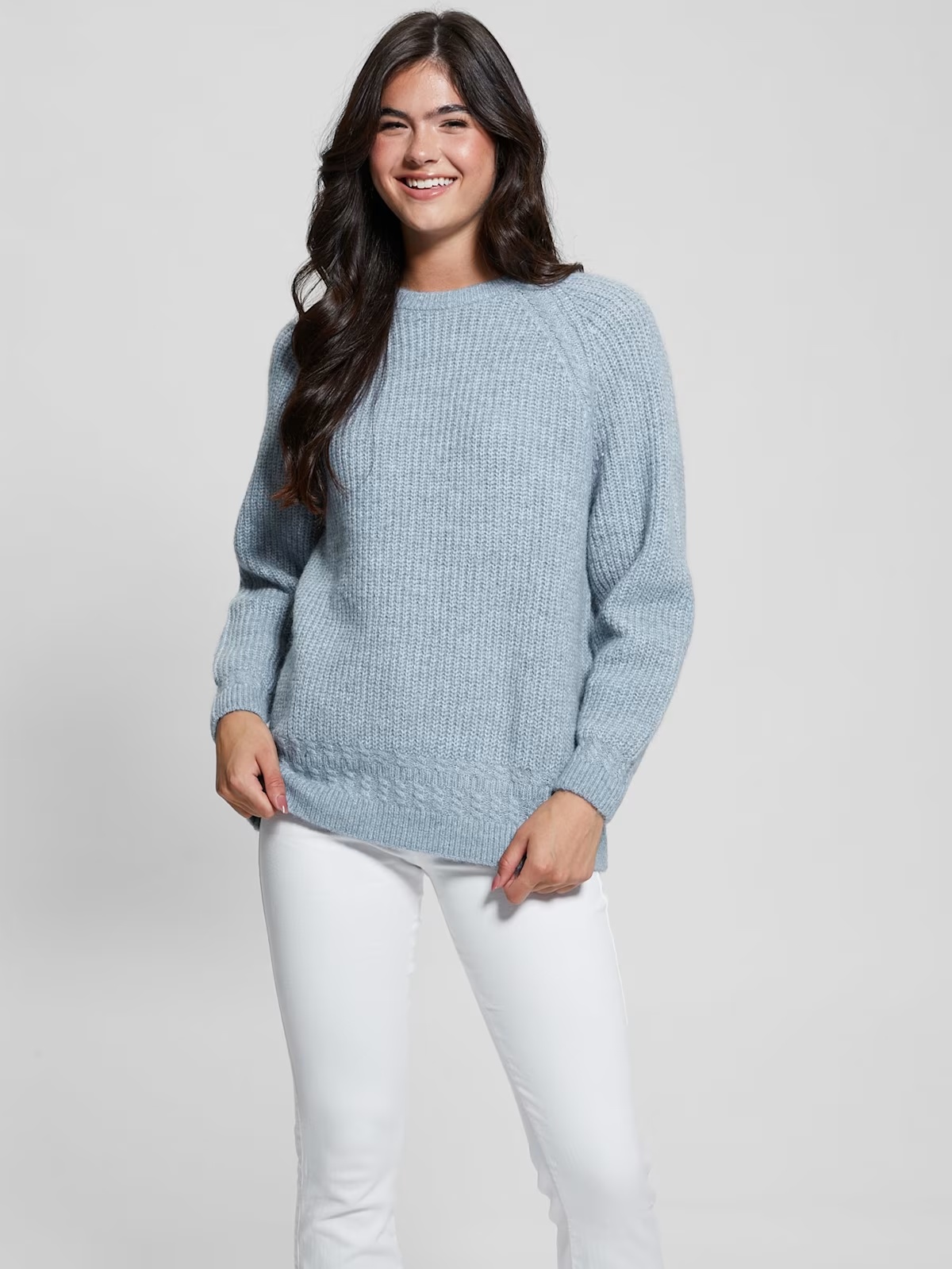 Margot Cable-Knit Sweater - Blue