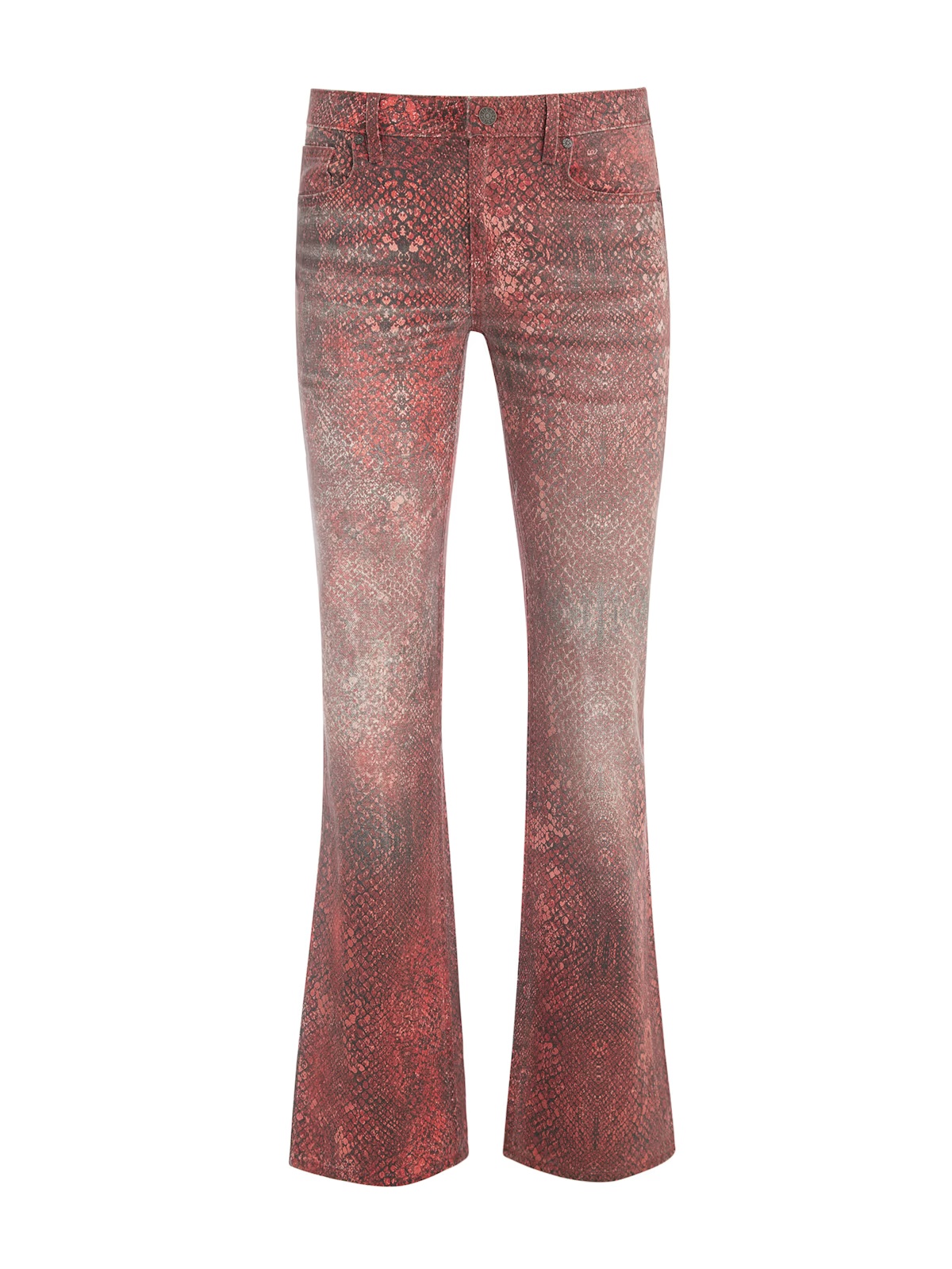 printed straight pant - Red