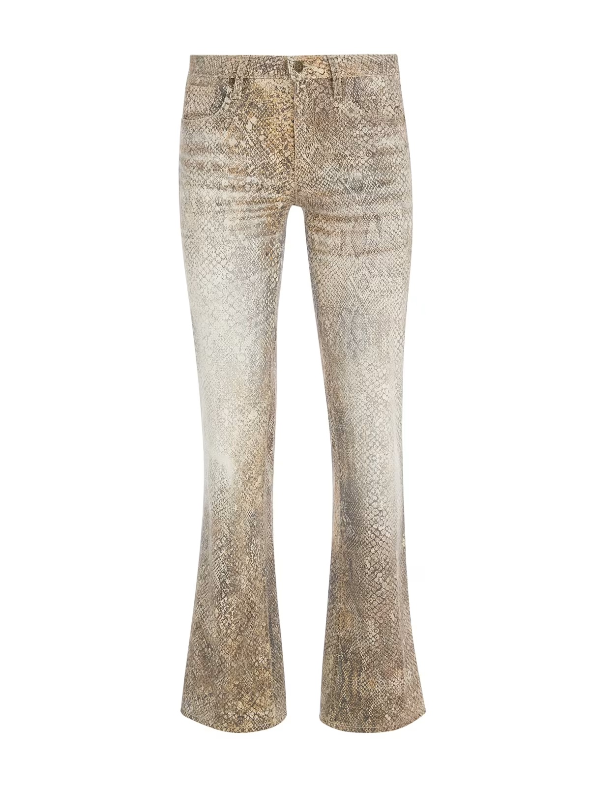 printed straight pant - Brown