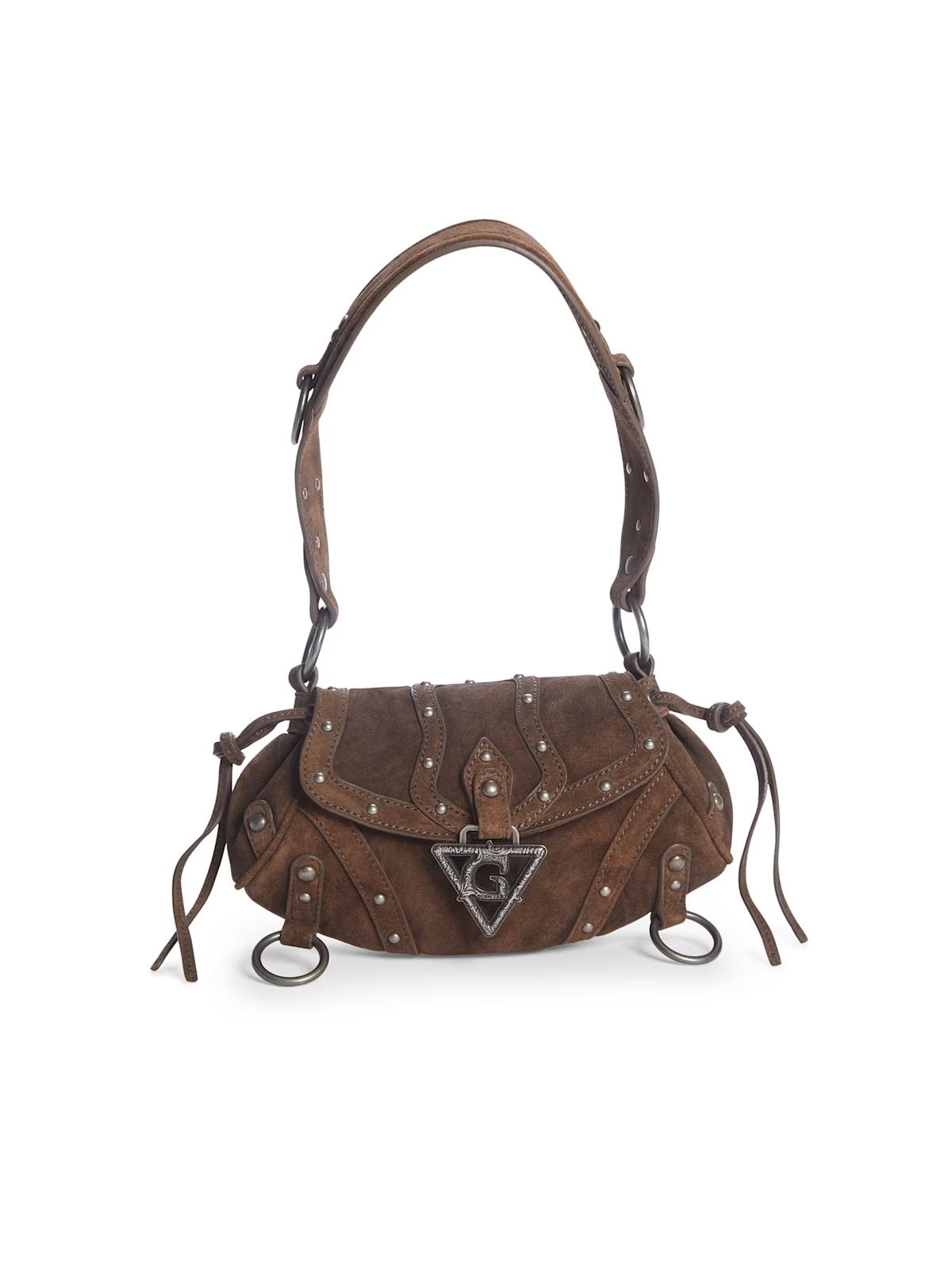 suede mini fashion bag - Brown