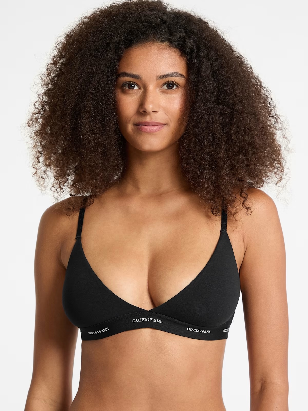 Eco GUESS Jeans Triangle Bralette - Black