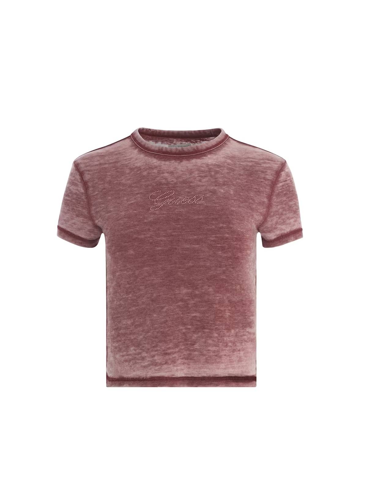 classic logo baby tee - Red