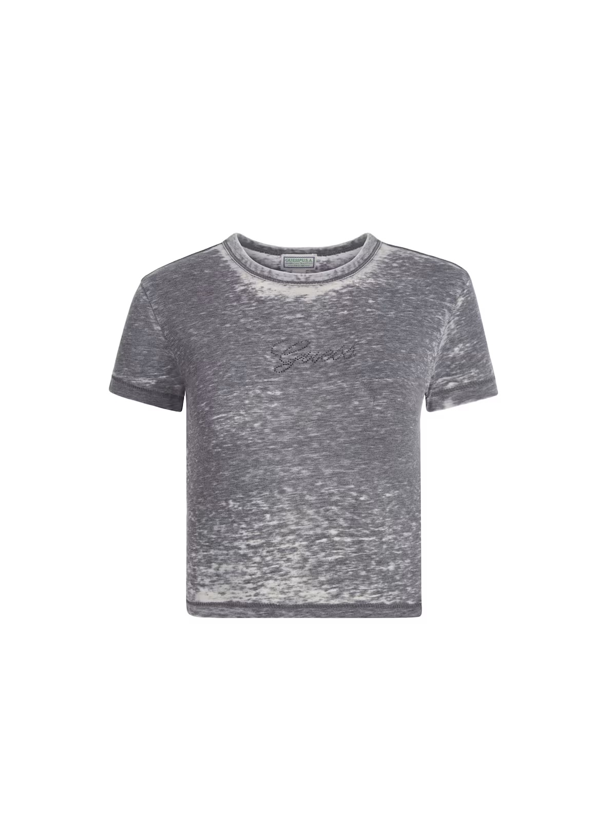 classic logo baby tee - Black