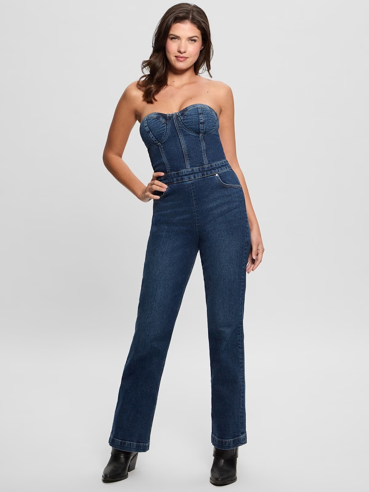 Alba Denim Jumpsuit - Blue