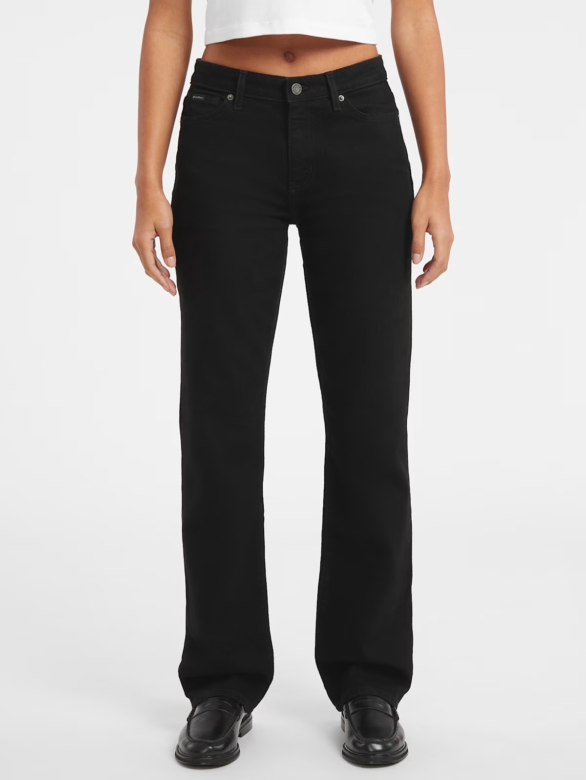 G08 Mid-Rise Straight Jeans - Black
