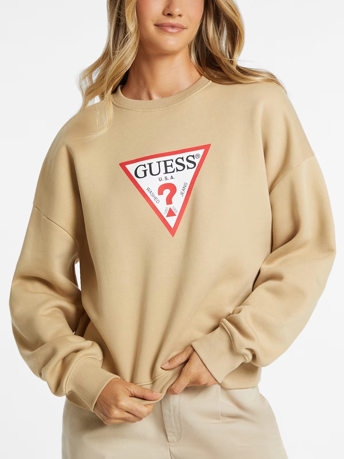 Oversized Iconic Sweatshirt - Beige
