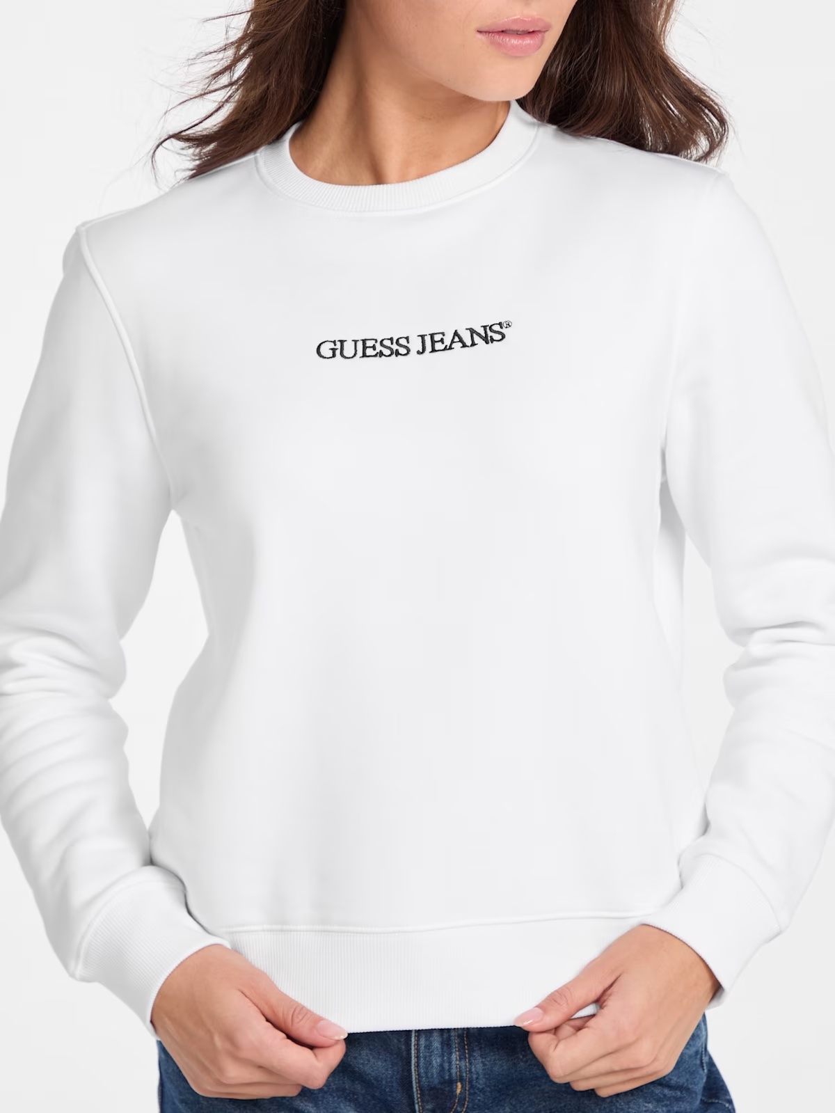 Embroidered Logo Sweatshirt - White