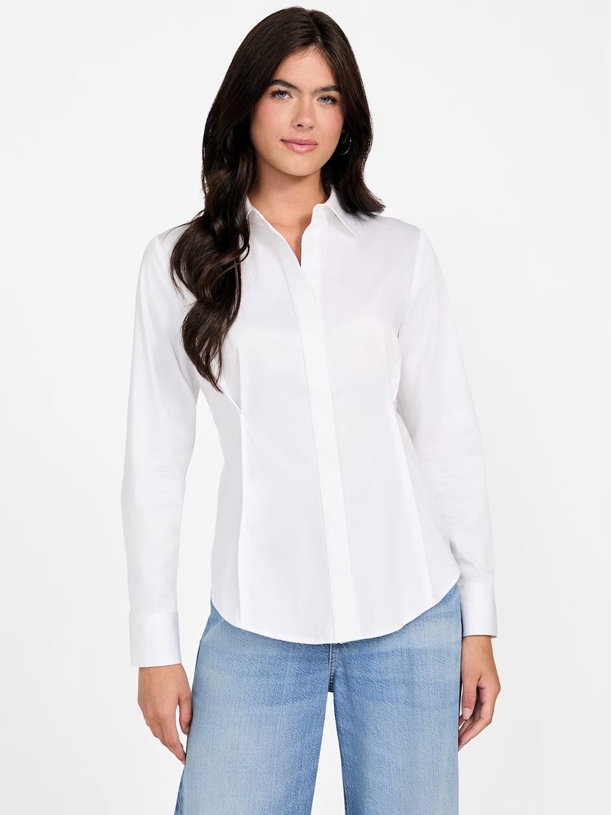 Cassidy Satin Shirt - White