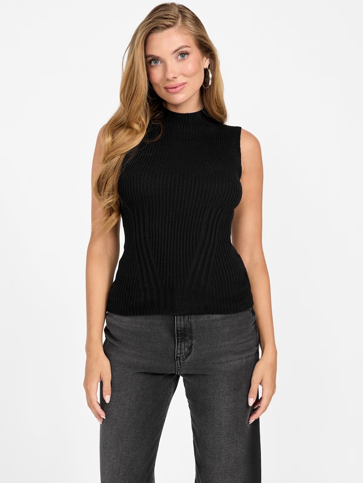 Eco Julia Seamless Sweater Top - Black