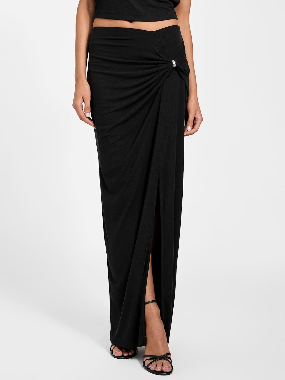 Eco Aimee Jeweled Knot Skirt - Black