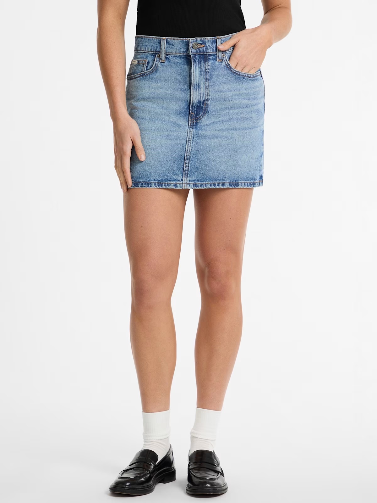 Eco Denim Mini Skirt - Blue