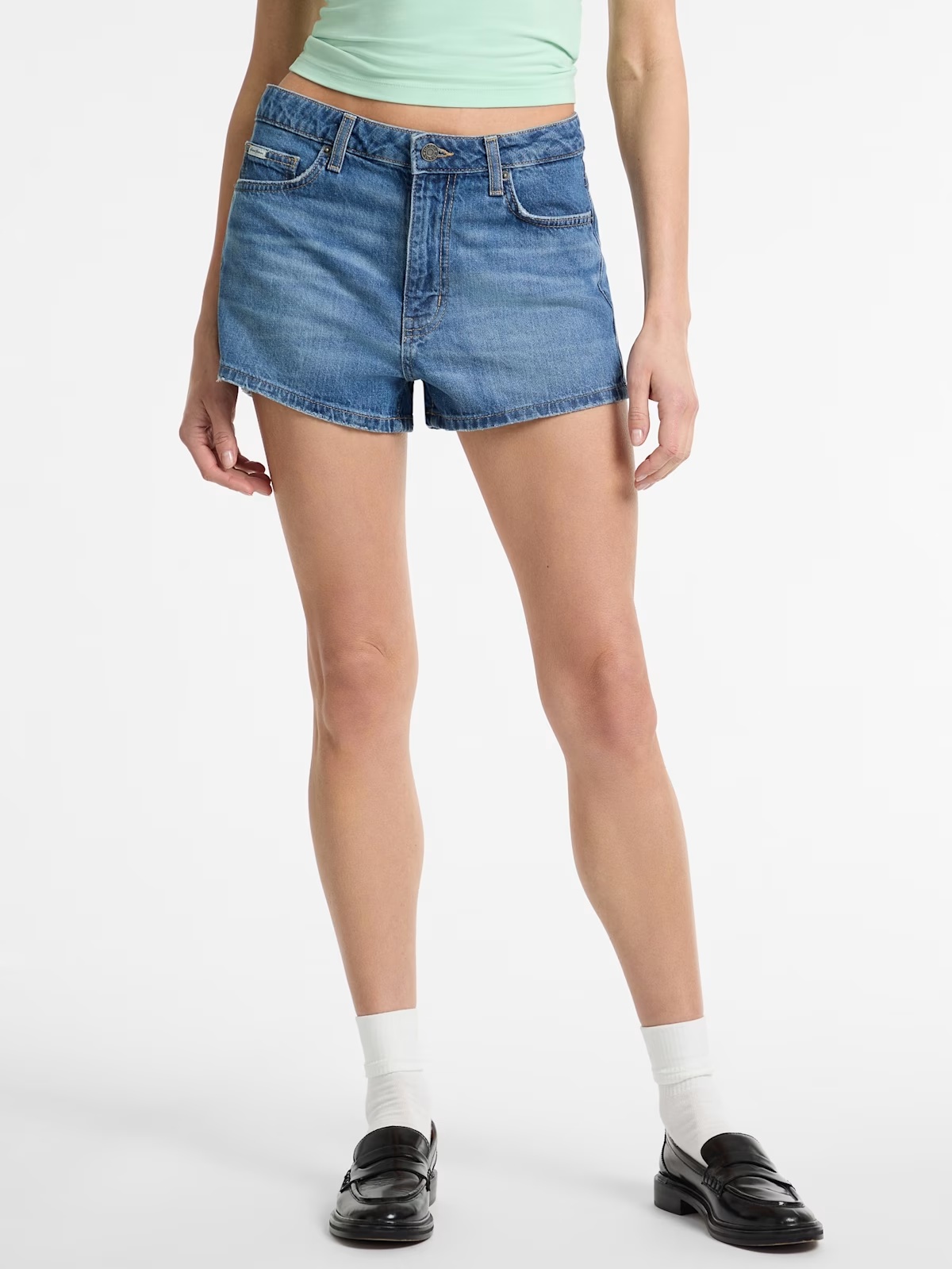 Eco Vintage Denim Shorts - Blue