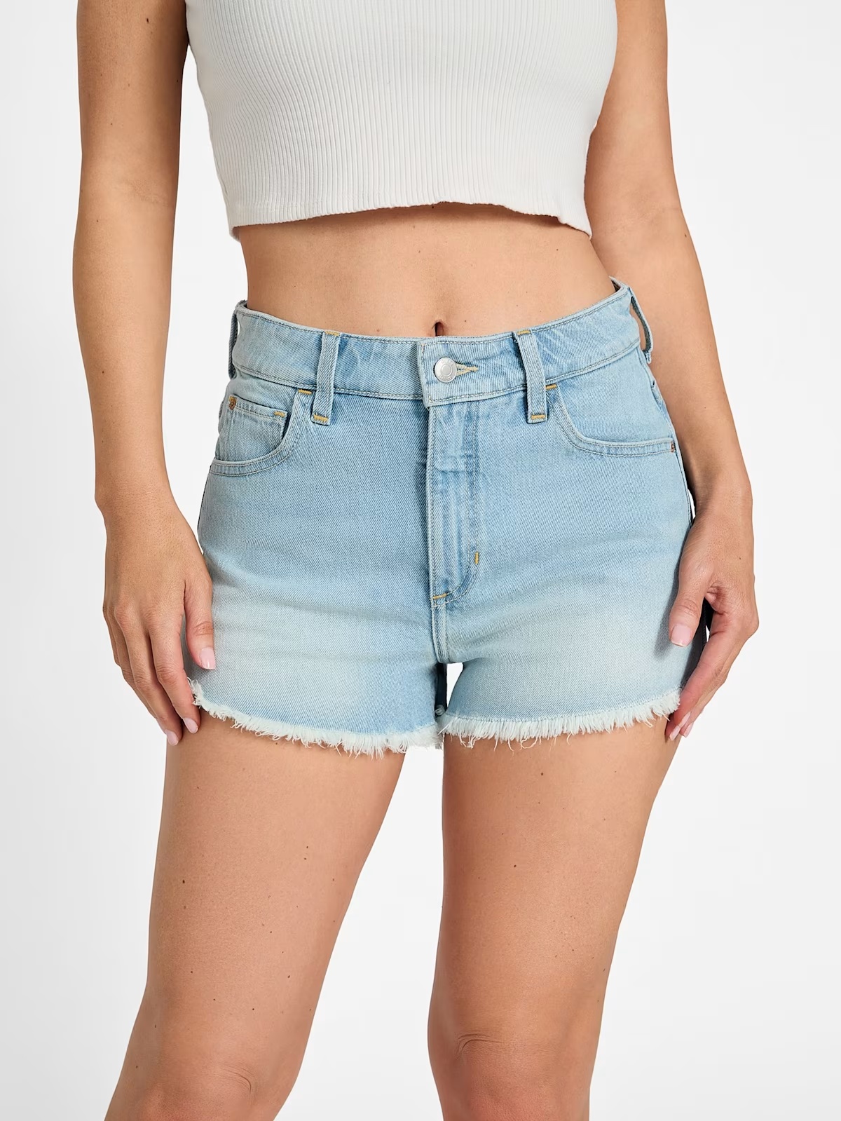 Vintage Denim Mom Shorts - Blue