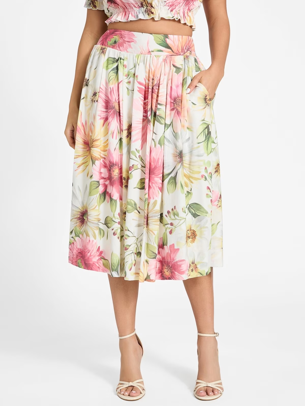 Eco Elodie Floral Midi Skirt - MultipleColors