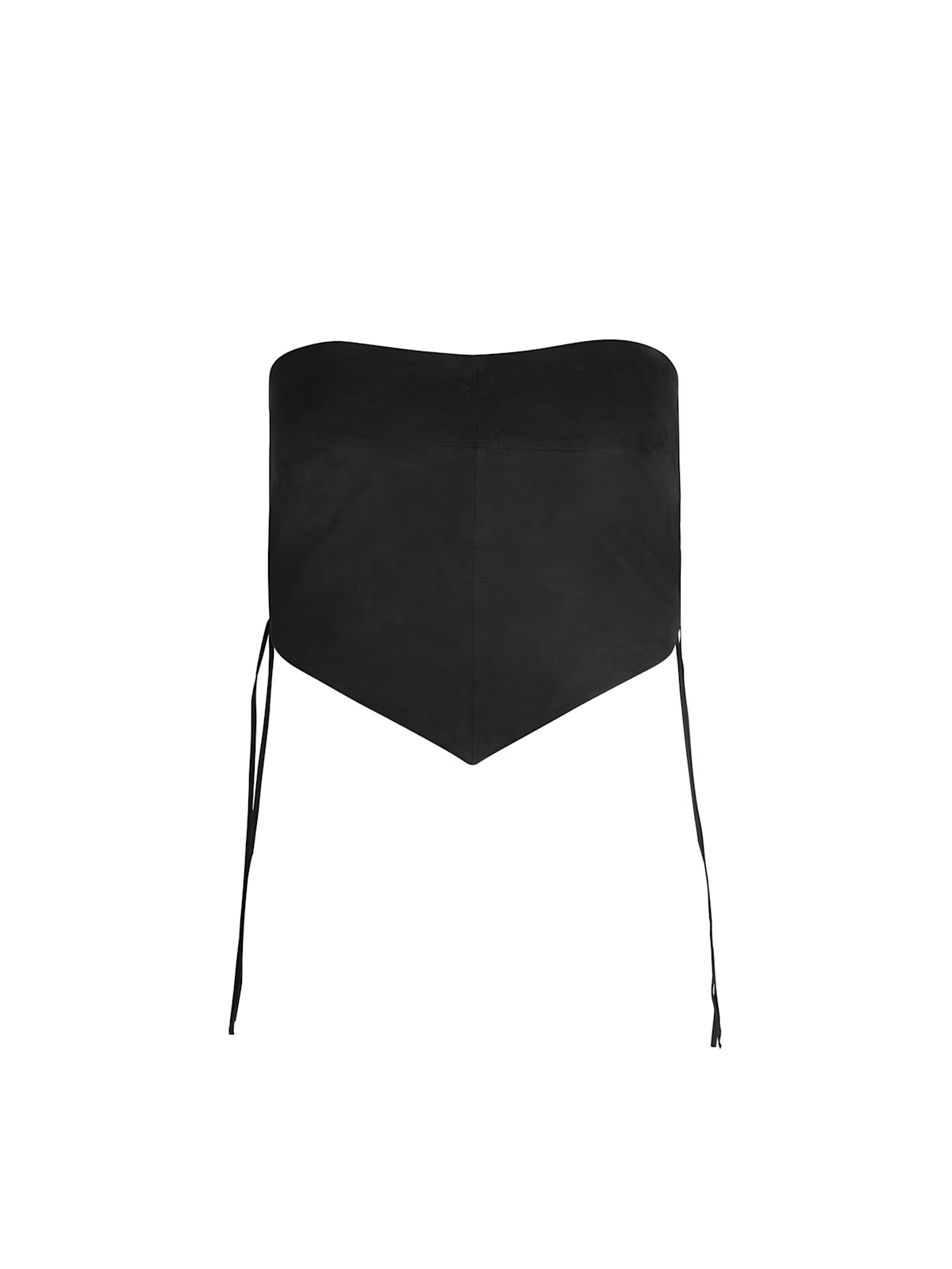 washed suede bandeau - Black