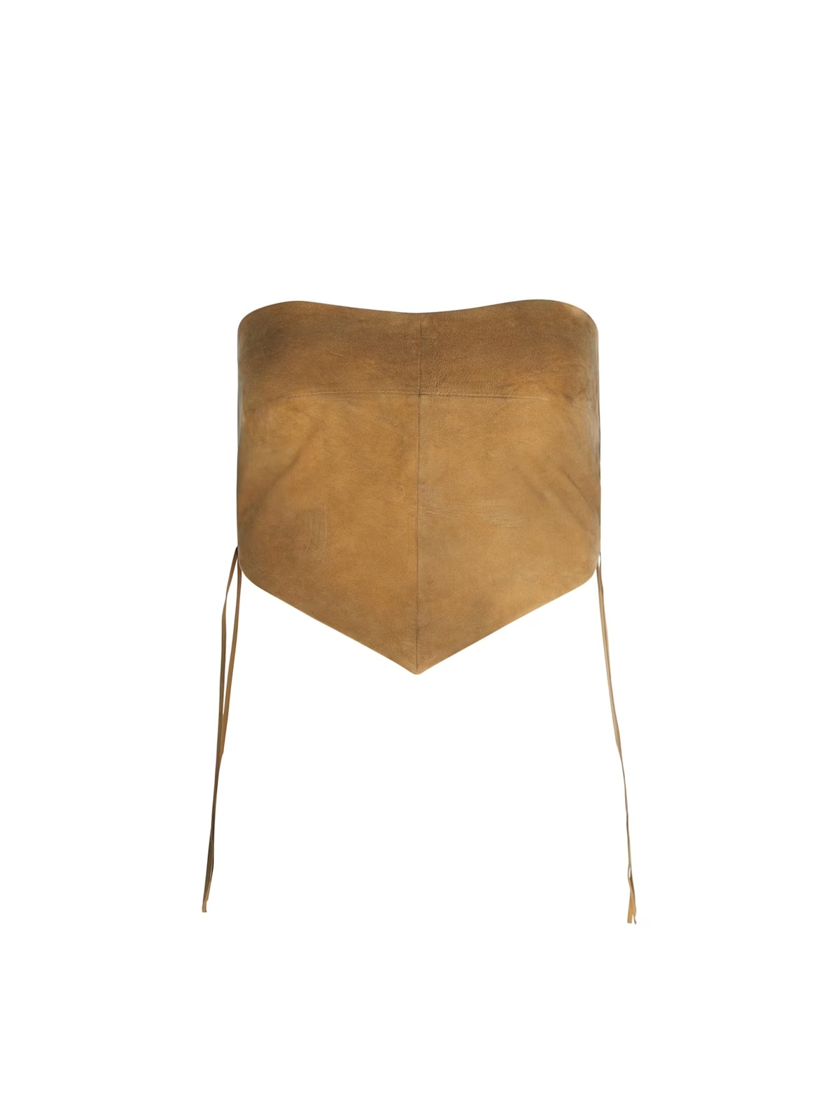 washed suede bandeau - Brown