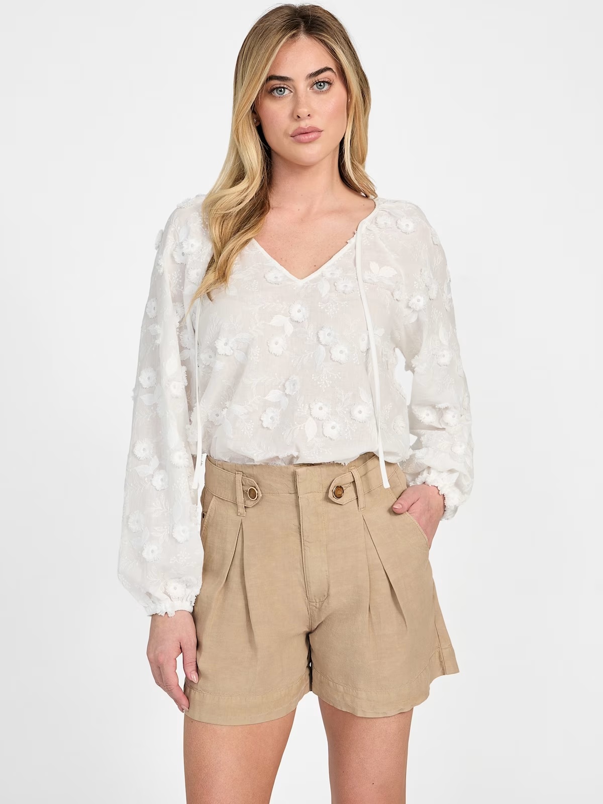 Pelari Flower Top - White
