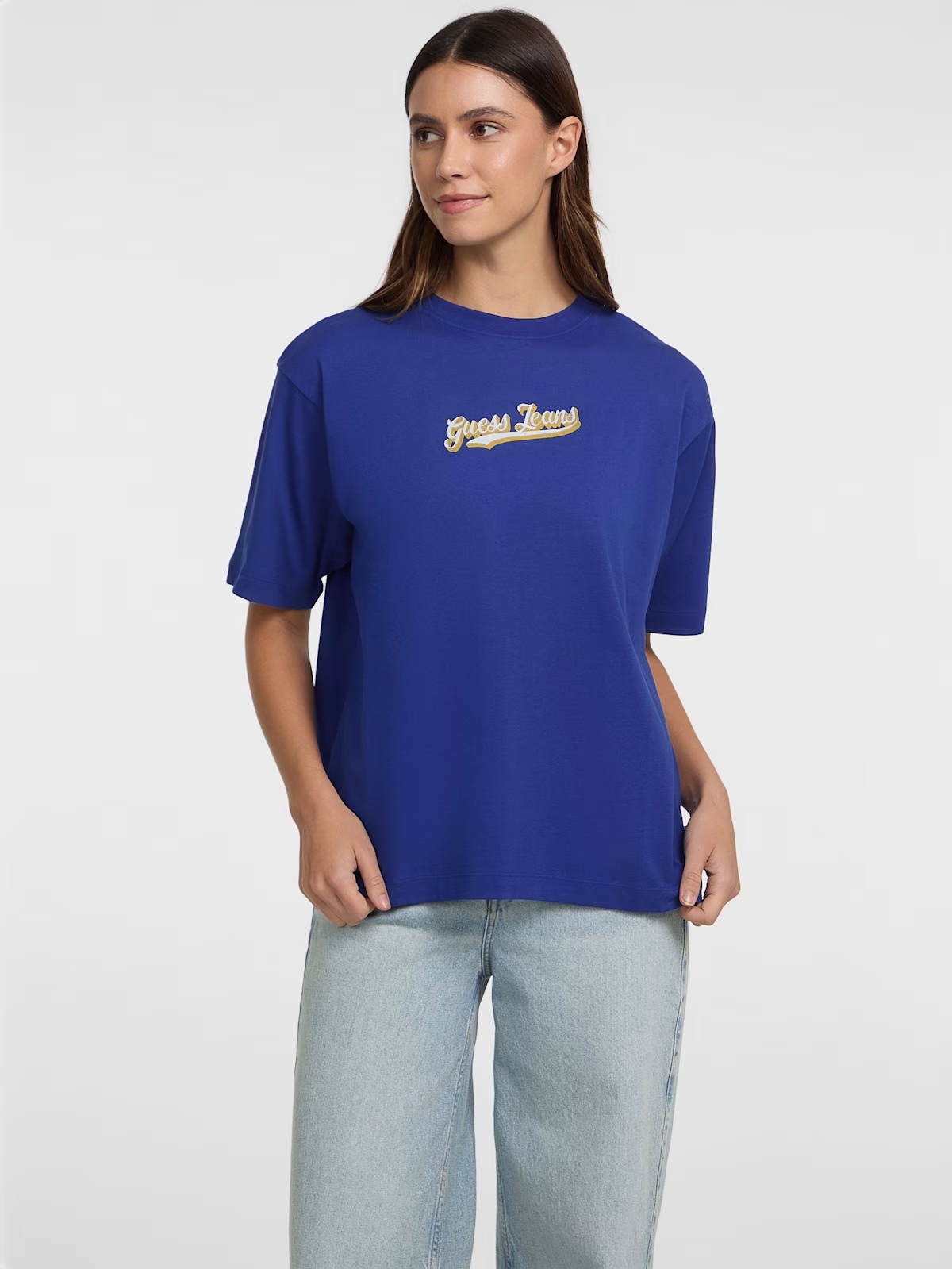 Eco Crewneck Logo Tee - Blue
