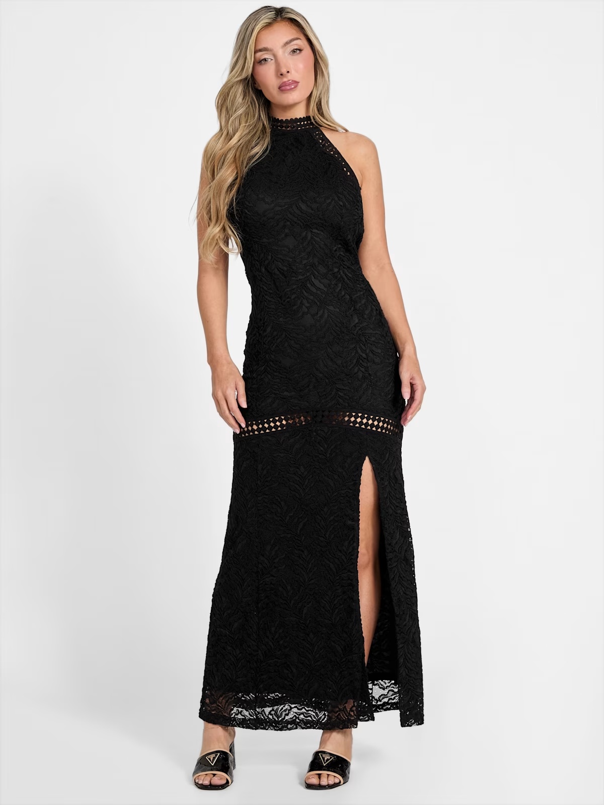 Liza Lace Maxi Dress - Black