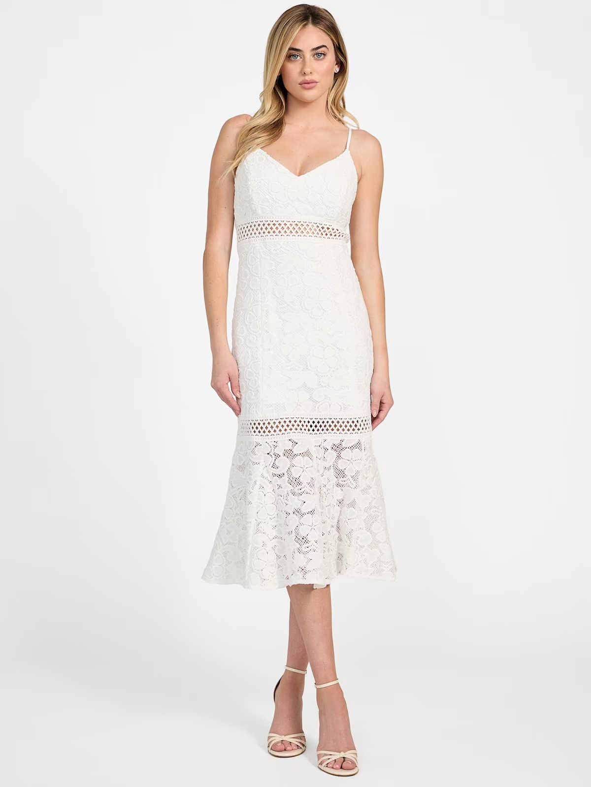 Clarise Lace Dress - White