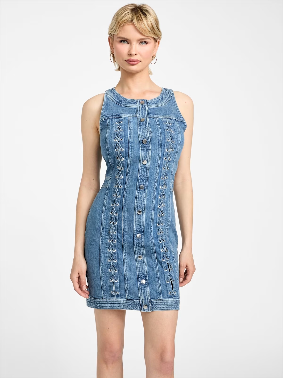 Lisbeth Midi Denim Dress - Blue