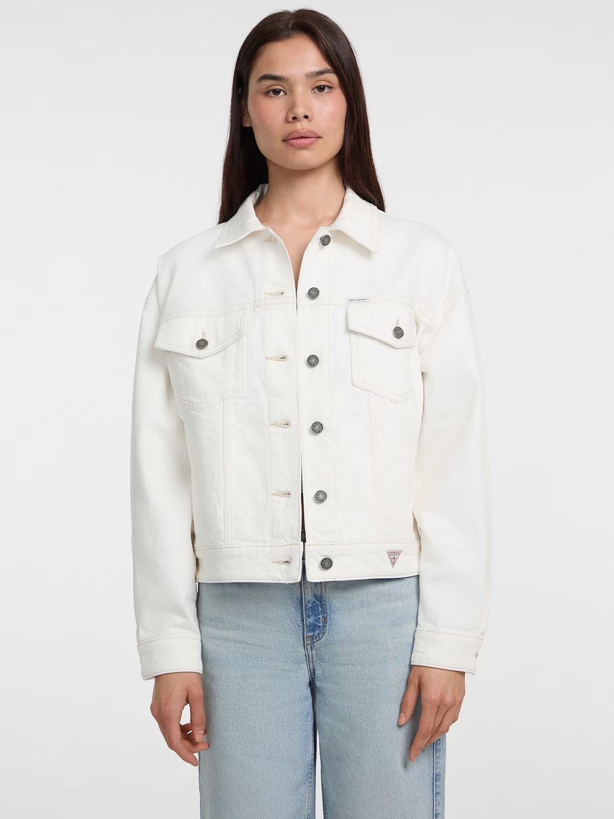Eco Oversized Trucker Jacket - White