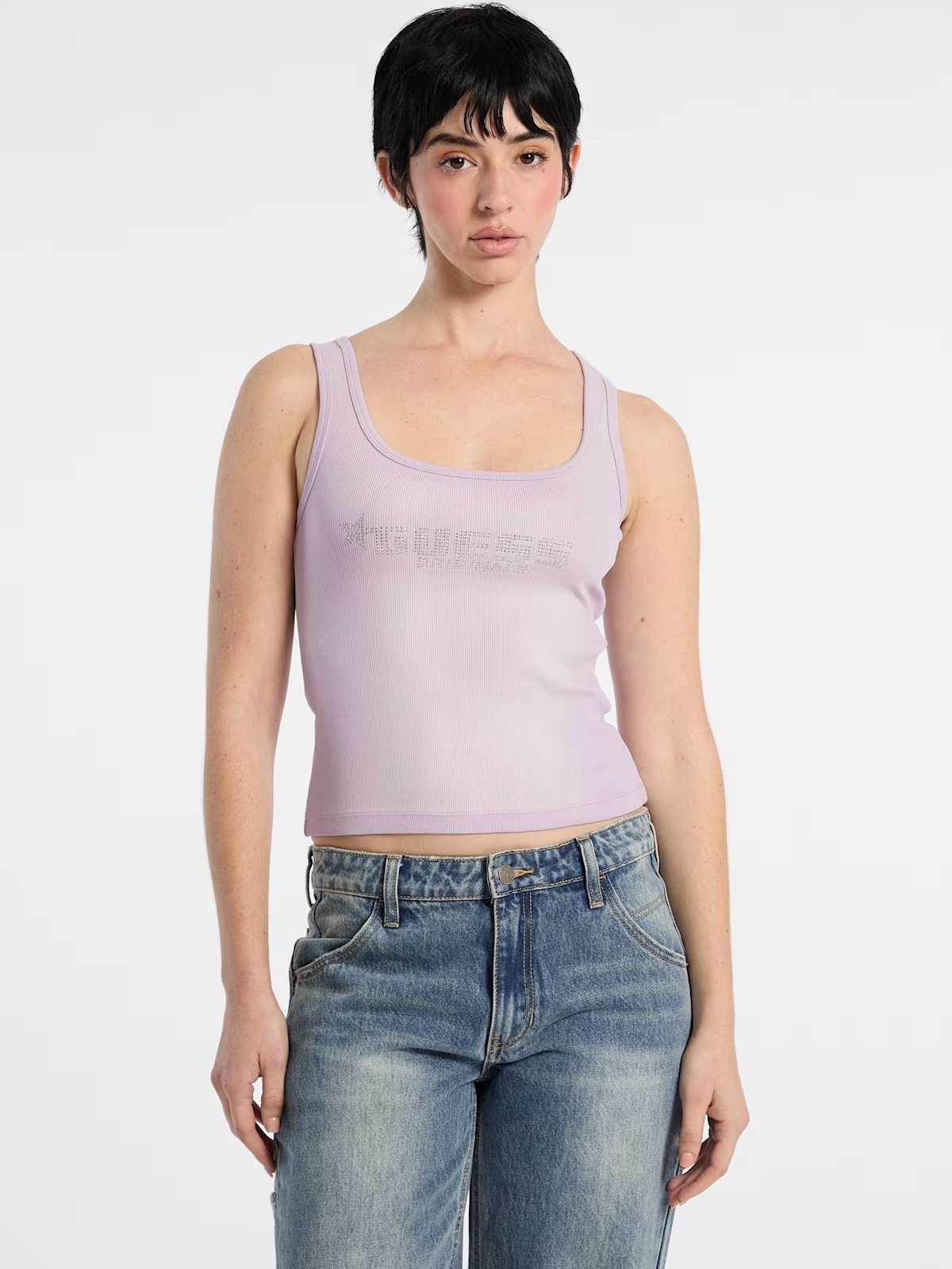 GUESS Originals Rhinestone Tank - Pink