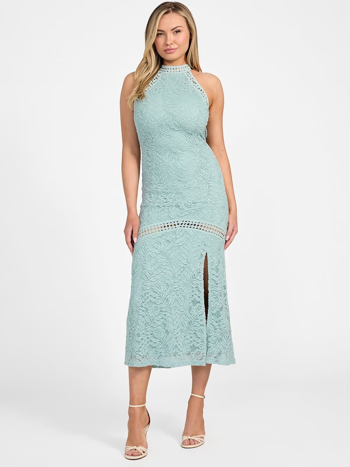 Liza Lace Maxi Dress - Blue