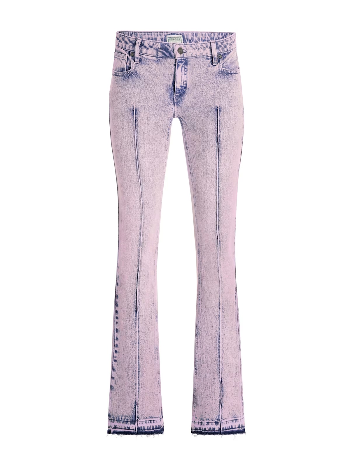 flare denim pant - Pink