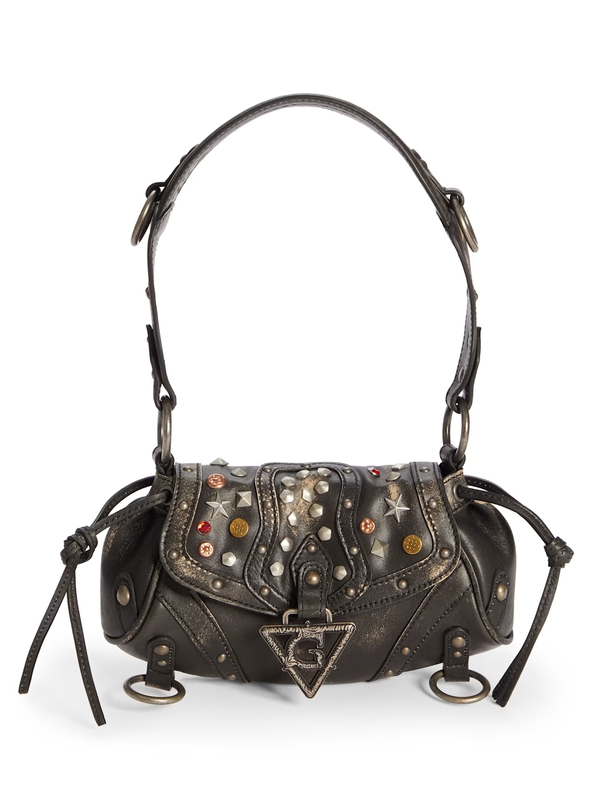 mini claudia leather bag - Black