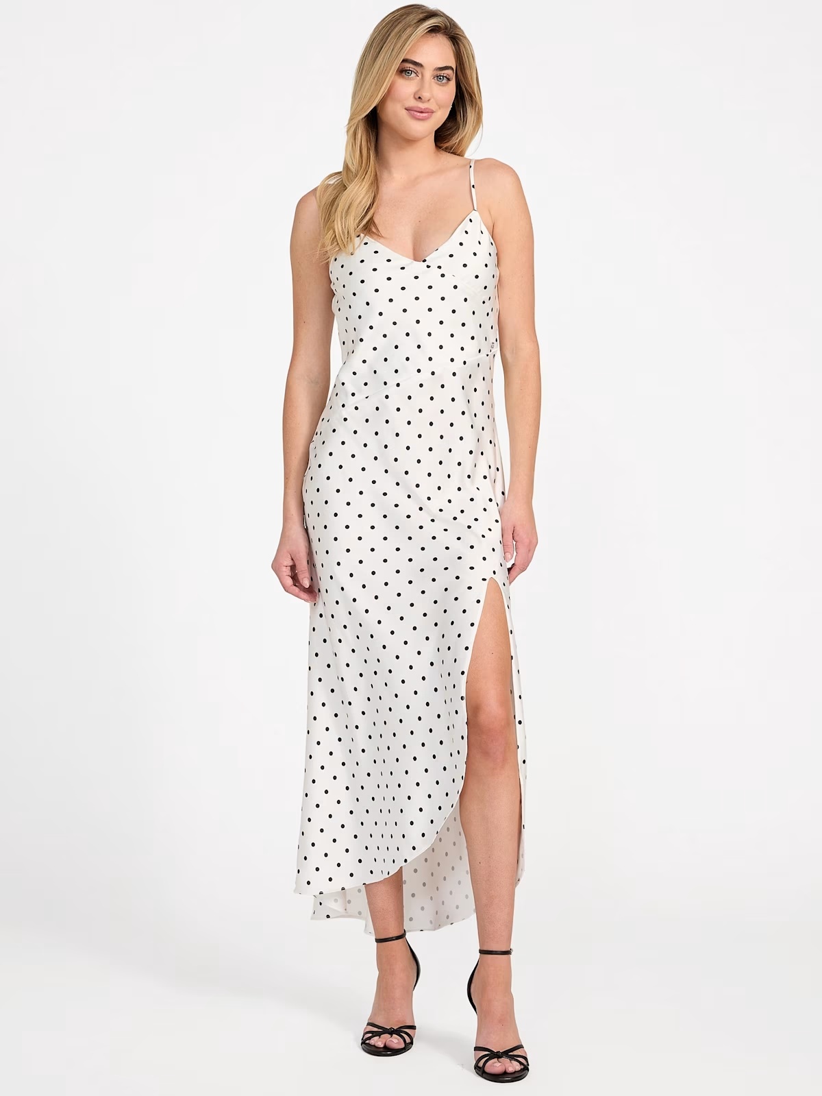 Cemona Polka Dot Slip Dress - Black/White