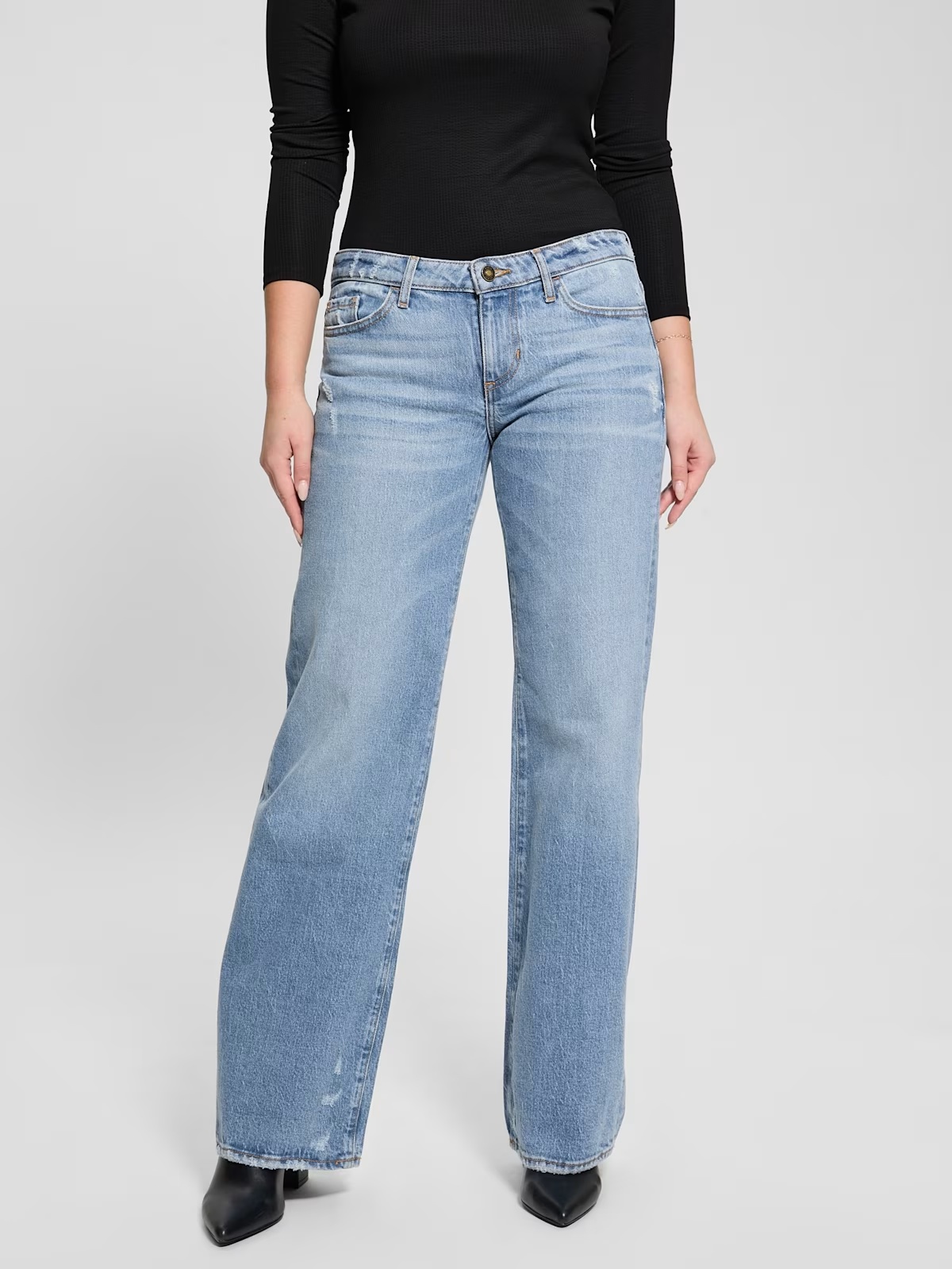 Eco Low-Rise Slouchy Jeans - Blue