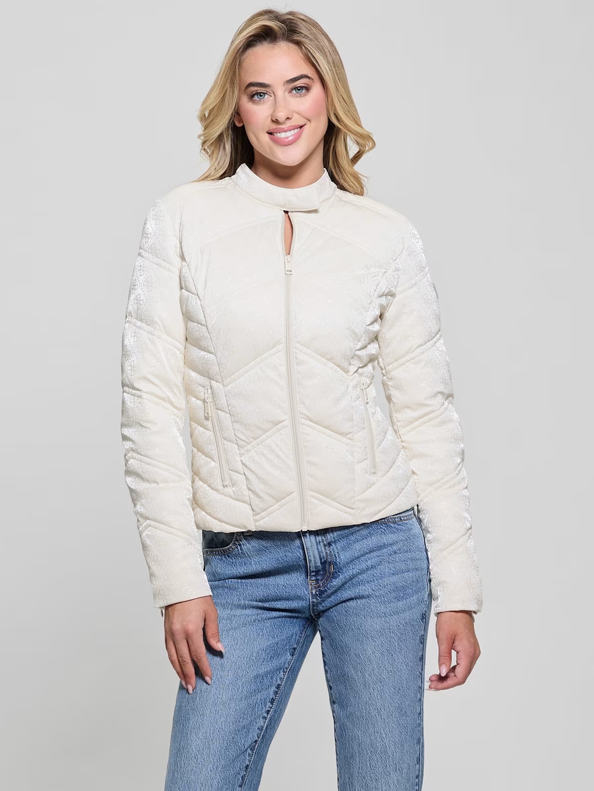 Vona Logo Puffer Jacket - White