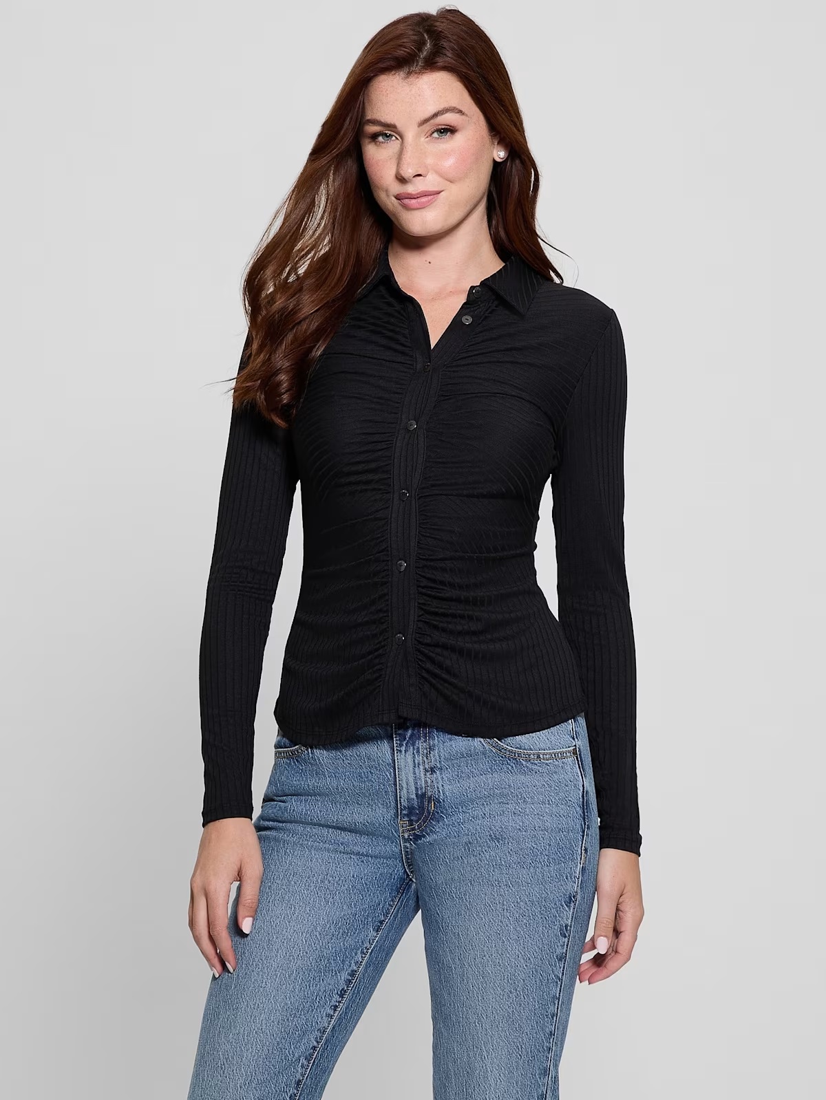 Eco Ribbed Top - Black