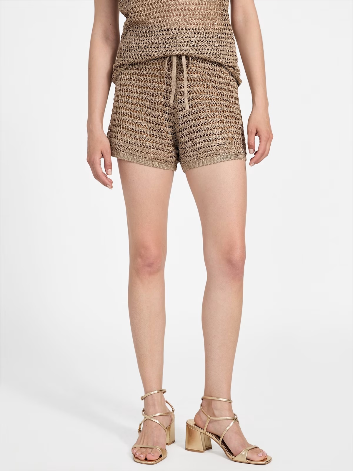 Bella Sweater Shorts - Beige