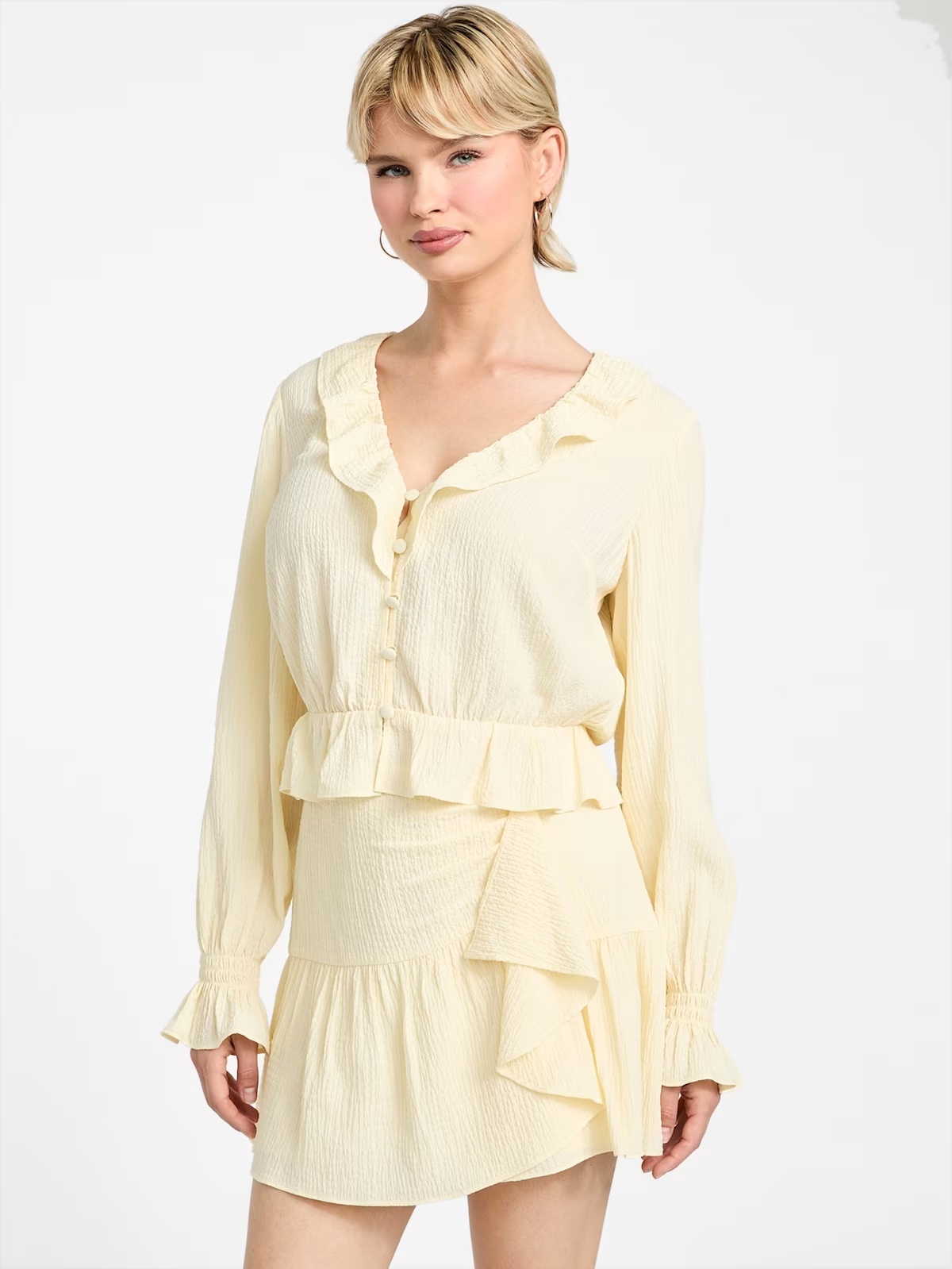 Shaelo Ruffled Top - Yellow